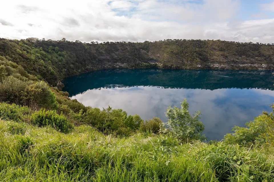 The Blue Lake crater in Mount Gambier